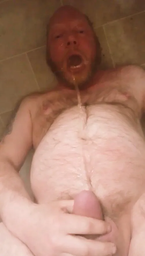 Self pissing direct into mouth, filling up my mouth, gargling and swallowing by halfjob69