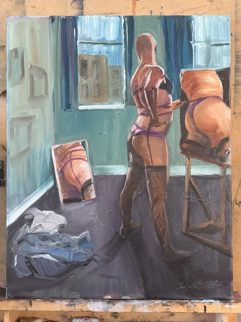 Selfstudy, by me, oil on canvas posted by ssacul37
