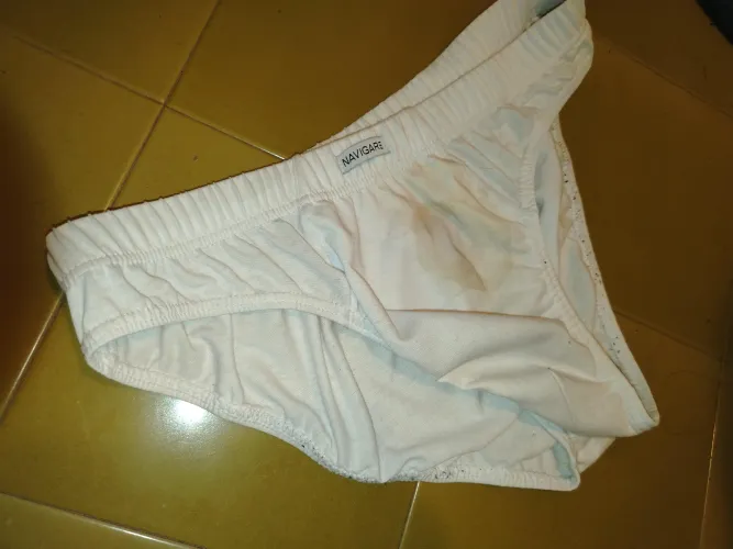 [Selling] white slip used for 4 day at construction site. Size Xl Navigare a Italian famous brand by underwear_sell