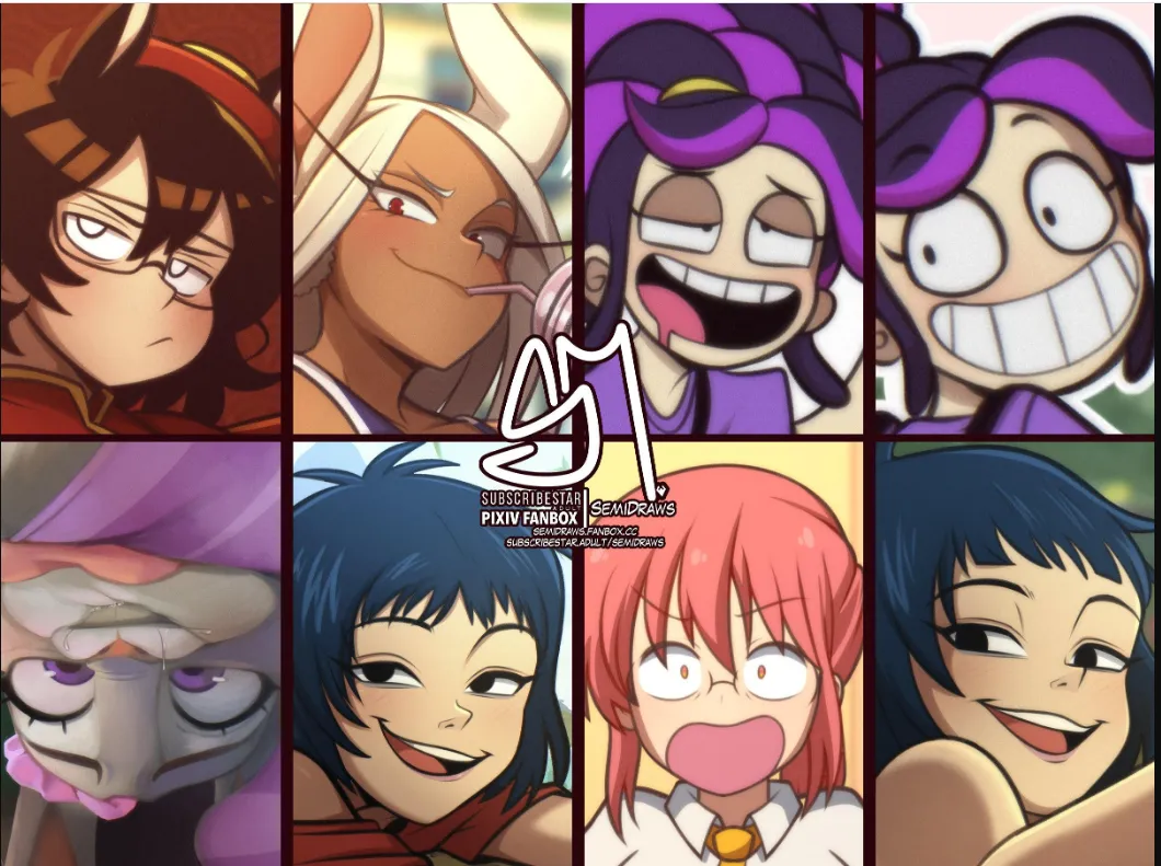 semidraws pixiv recent fanbox  characters femboy semi and mirko and judy hoops and kobayashi and lily love braids etc posted by Agitated-Macaron5217