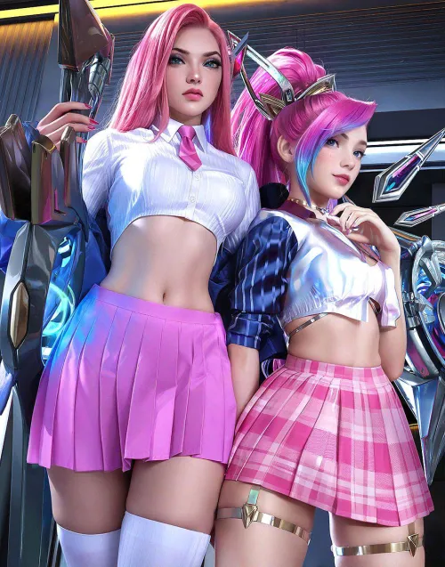 Seraphine & Caitlyn (7bdream) by wXXXwXXXw