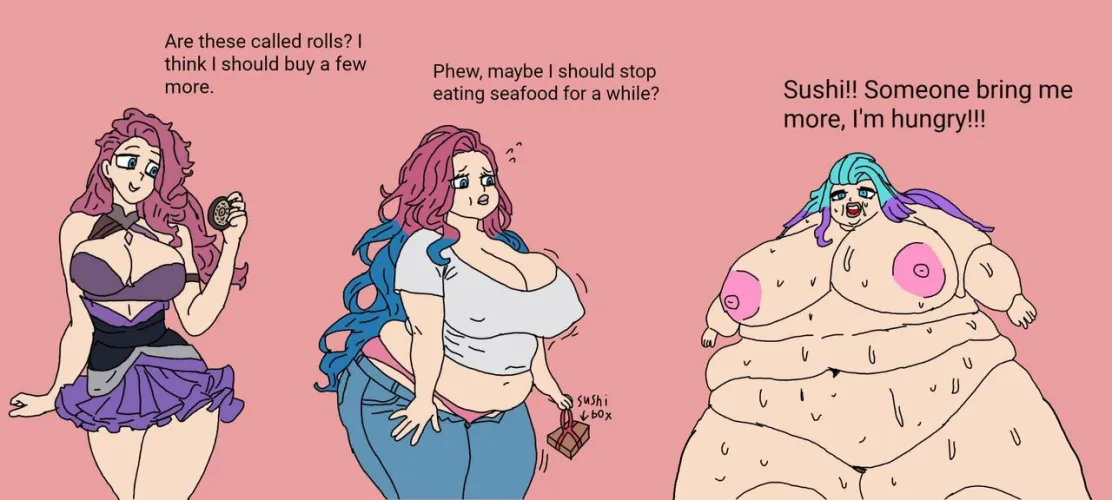 Seraphine Sushi weight gain ( By yelloyboy) by Seraphine2005