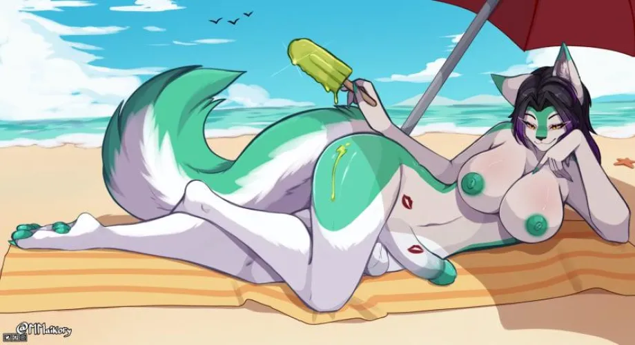 Sexy beach Kitty looking for more kisses - by mmaikory by RxMurloc