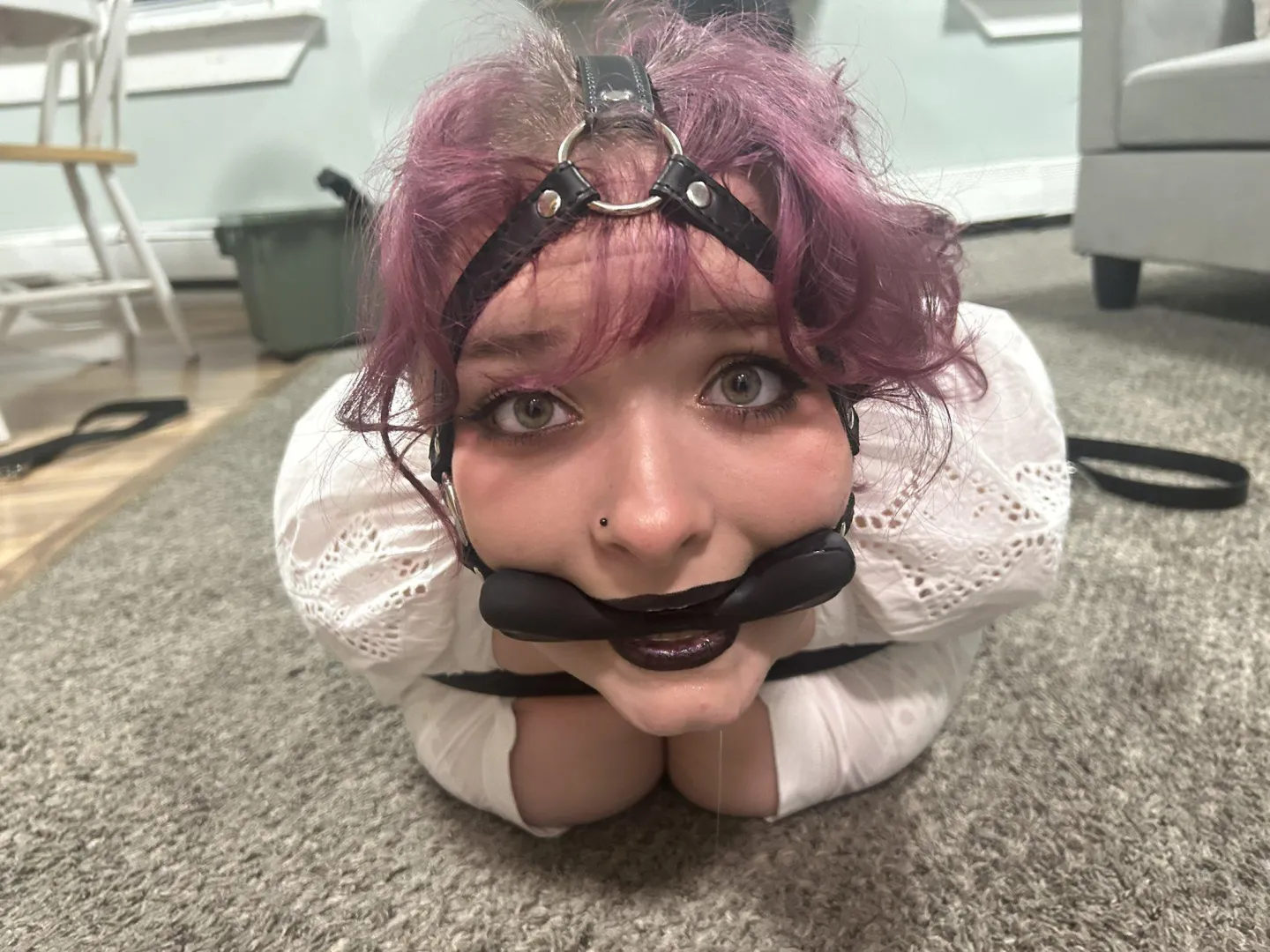 Sexy goth girl hogtied posted by SexySluttyGirls