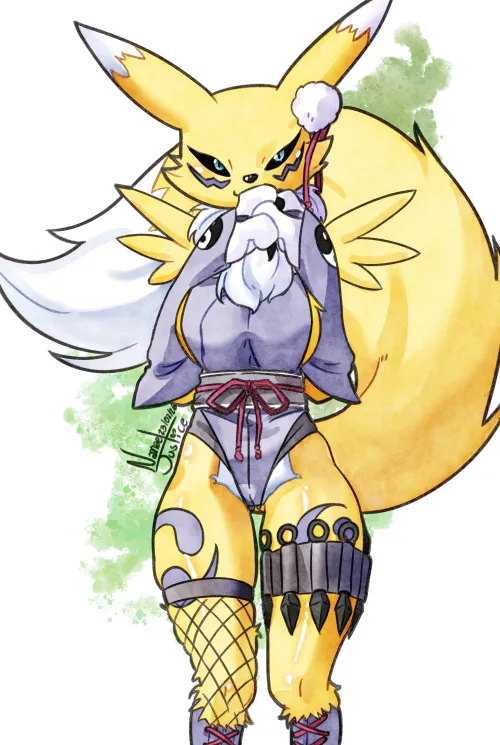 Sexy Ninja Renamon I made! (NanaelJustice) by MeteorJustice