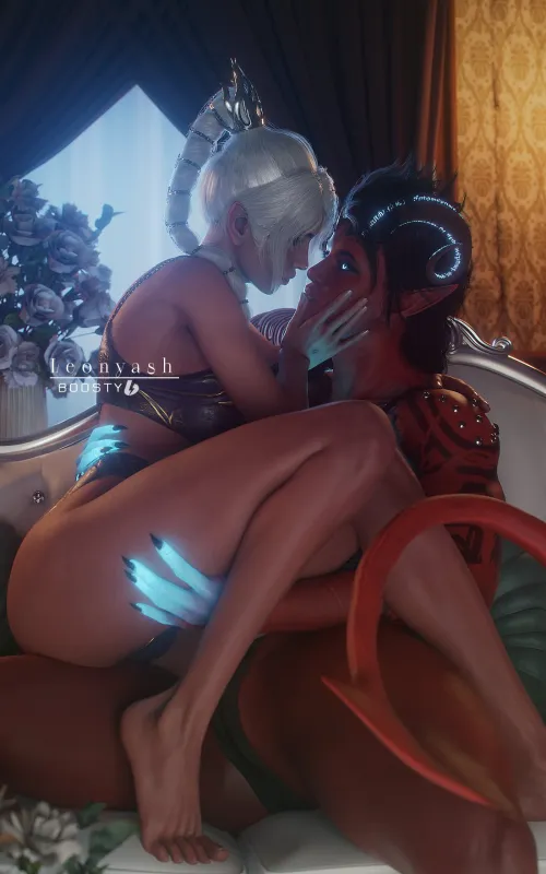 Shadowheart and Karlach (Leonyash) [Baldur's Gate 3] by Poke-Oji