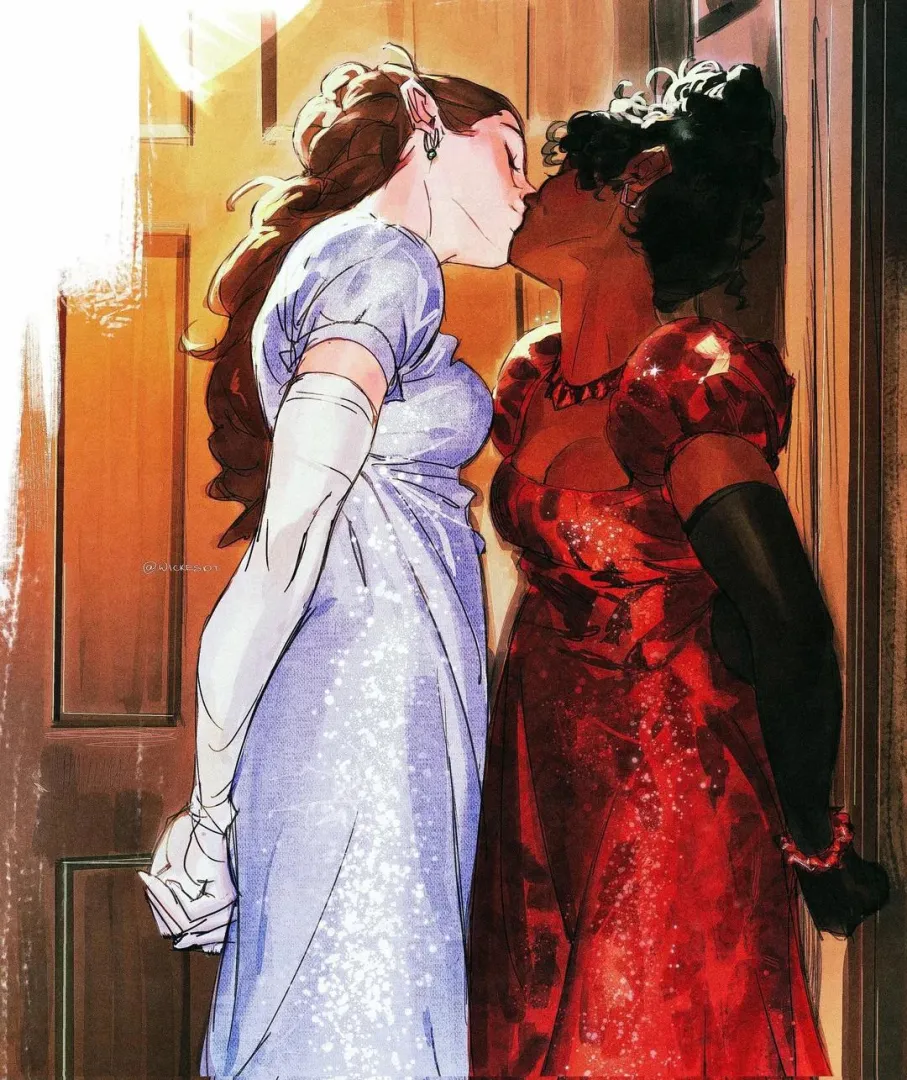 Sharing a kiss (wickesdt) [Bridgerton] posted by suckmycameltoe