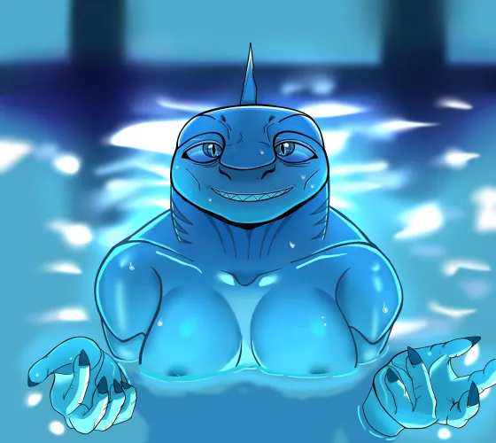 Shark-Girl, aka Iara dos Santos from the x-men (by me) by Low-Budget-4196