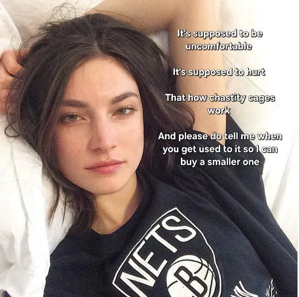 She bought you a cage and it's uncomfortable(Jacquelyn Jablonski) posted by Captionsforever
