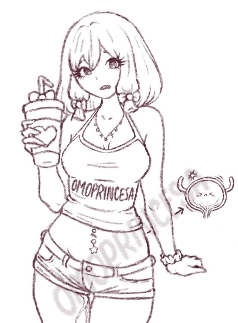 She has to finish it all before she gets permission to pee  posted by [deleted]