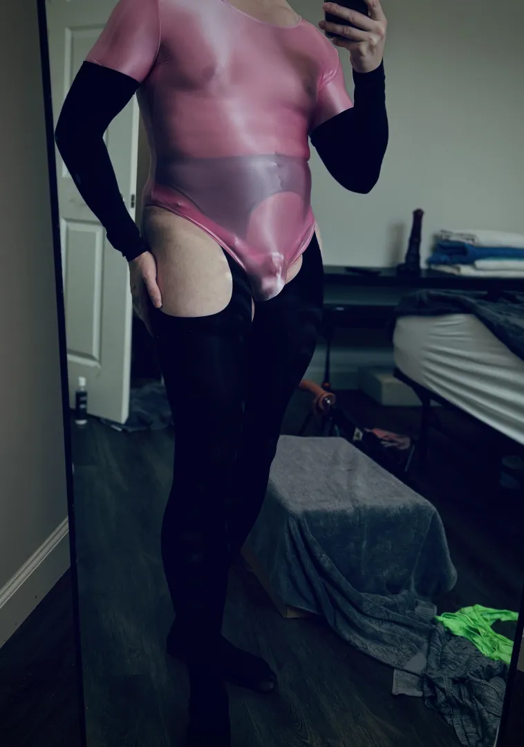 Sheer bodysuit is so soft posted by SissyChastityDollxx