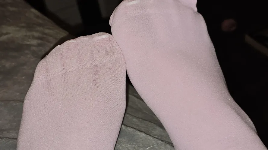 Sheer nylon socks over my perfectly manicured toes, making you weak yet? by BrattiestLulu