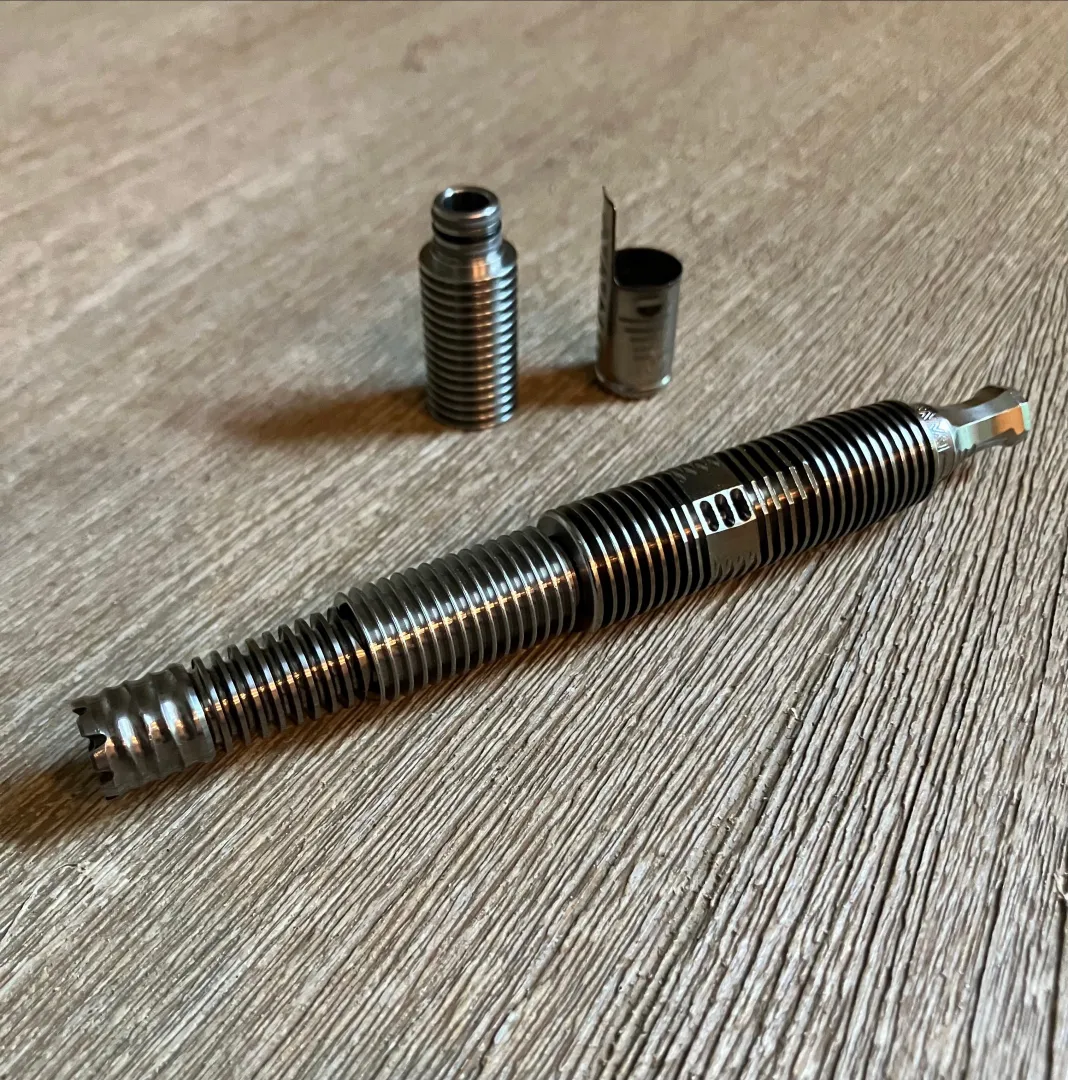 Shell shock silencer mounted on the Spinley. Fins for days posted by HoboChopShop