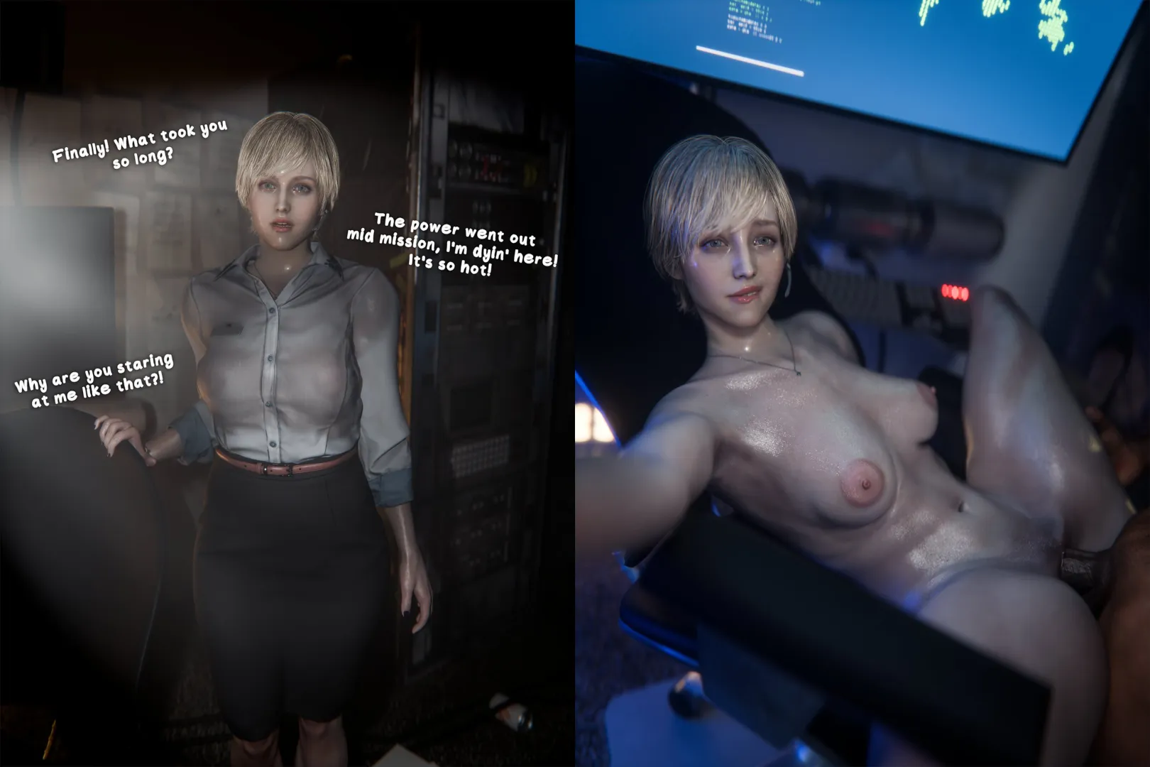 Sherry - When the power goes out (currysfm) [Resident Evil Requiem] posted by Poke-Oji