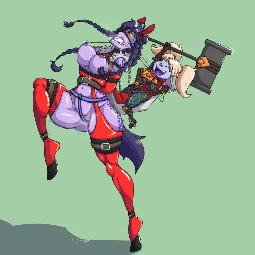 She's a stubborn mare, but I know how to control her by Regular-Ad3586