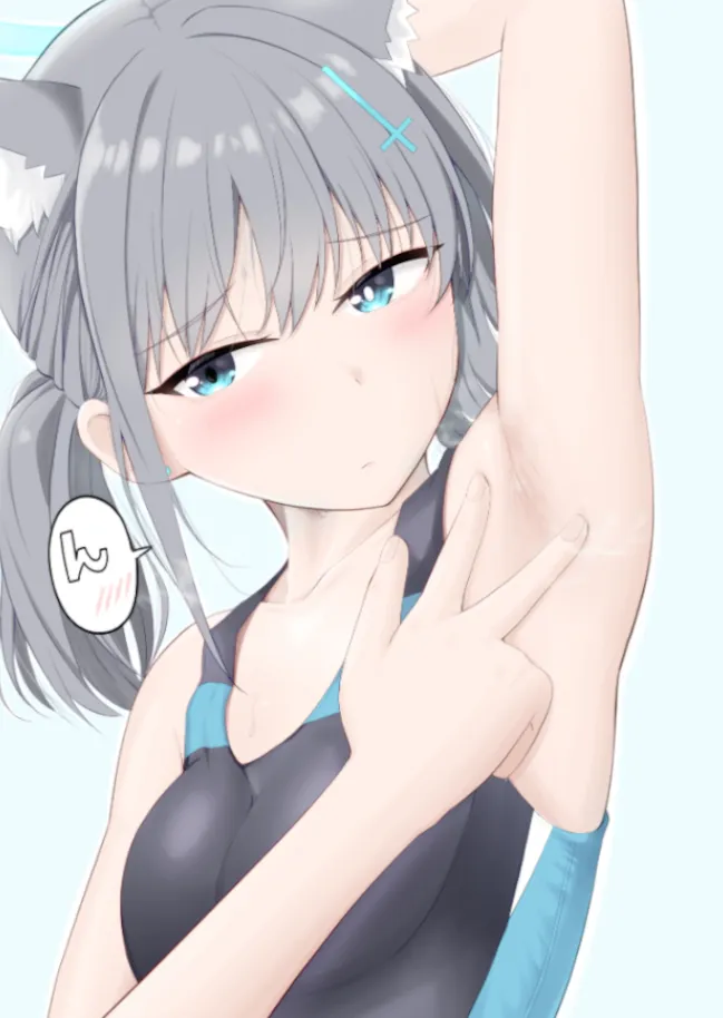 Shiroko serving armpit flex [Blue Archive] (Riko) posted by seaofcatss