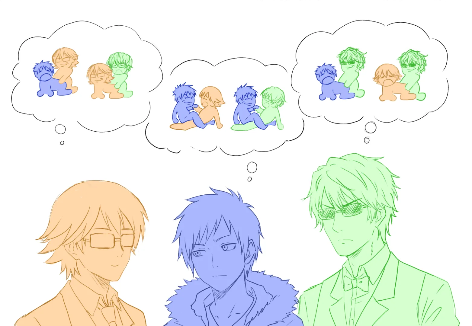 Shizuo x Shinra x Izaya [Durarara] posted by Anxious_Ideal_2689