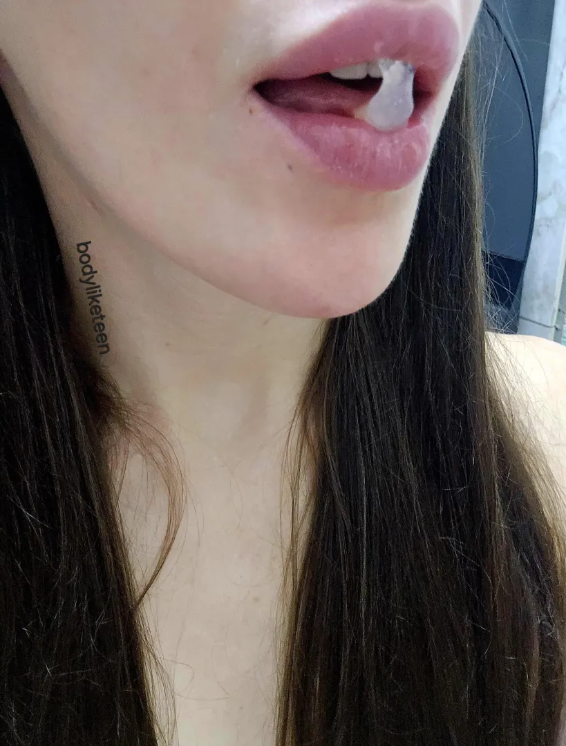 Should I swallow this extremely thick grool posted by bodyliketeen