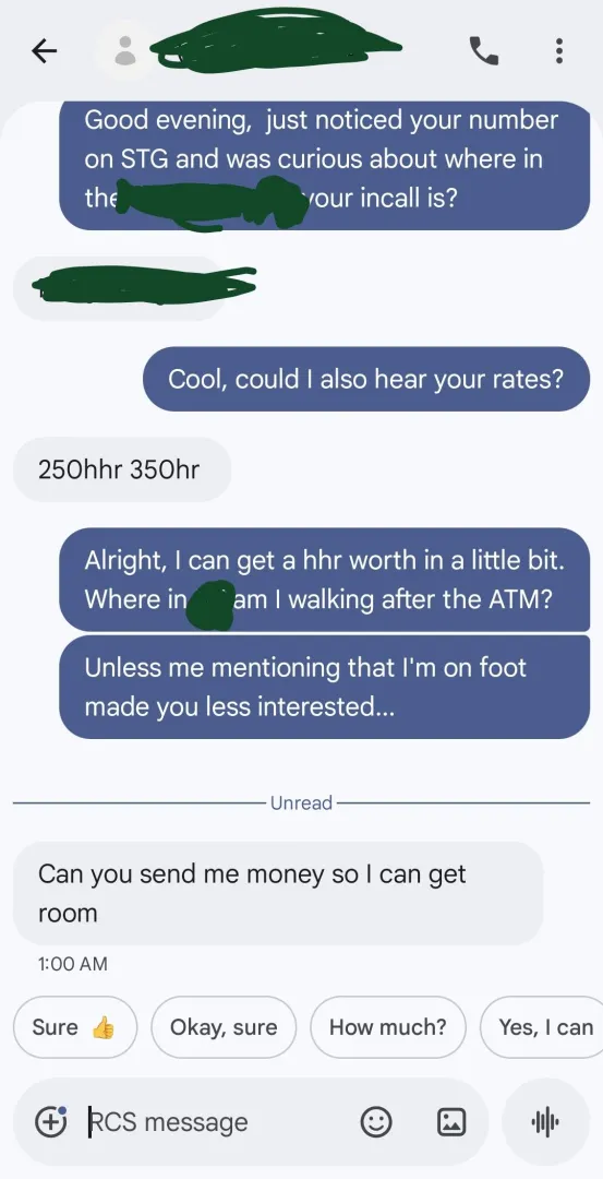 Should I trust someone who on the first meeting asks for the money outright for a room? posted by Weebsburneraccount96