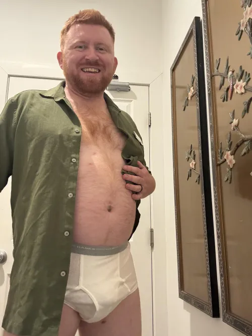 Showed off for another tighty whities guy while at work and figured I could share by upnorthginger