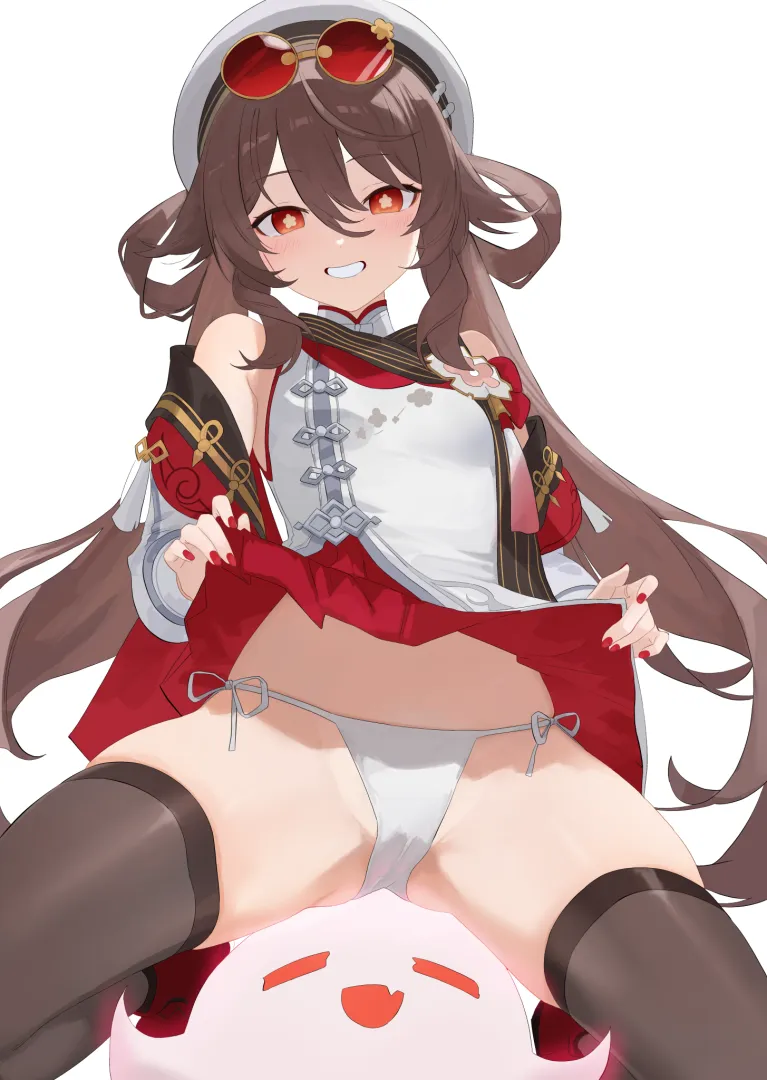 Showing her White pantsu (by NB) posted by queshu22