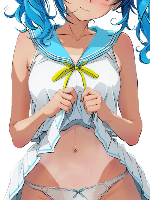 Showing Off Her Tummy [Original] by A_MASSIVE_PERVERT