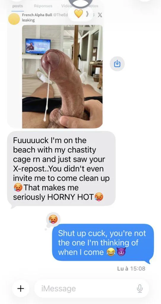 shut up cuck ‍♂️ posted by No-Benefit3604