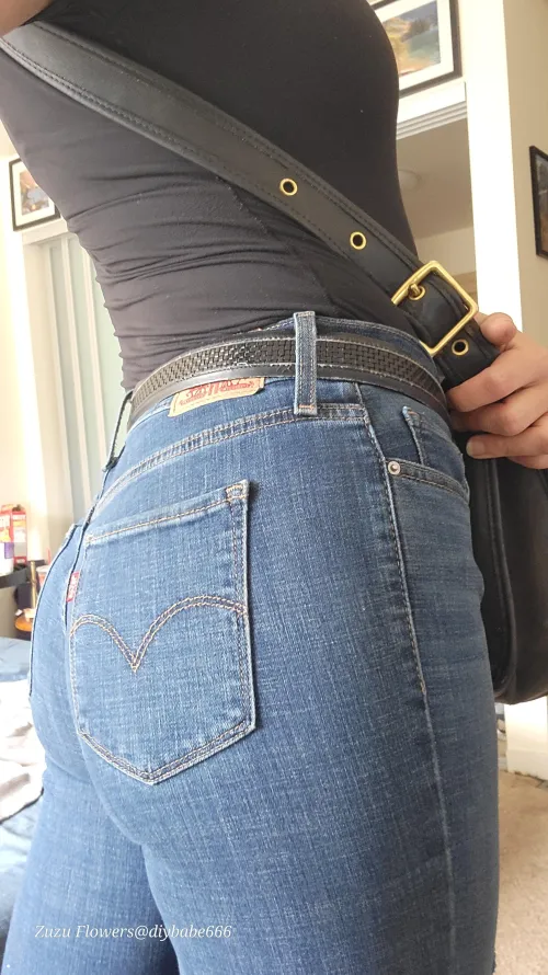 Side view of my blue levis  by diybabe666