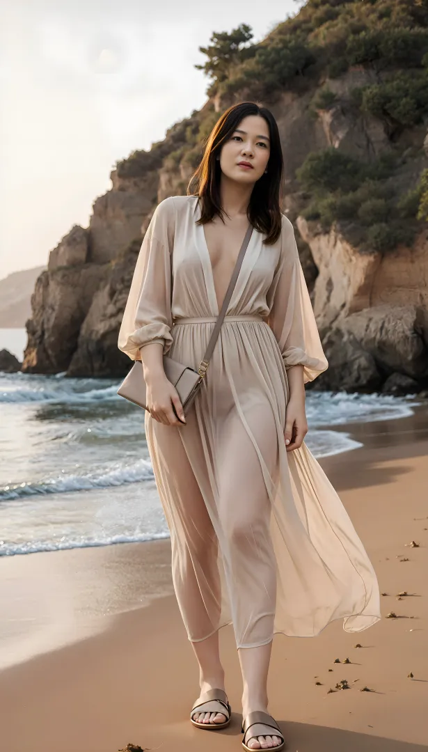 SIL at the beach, in sheer dress posted by Rude-Win9454