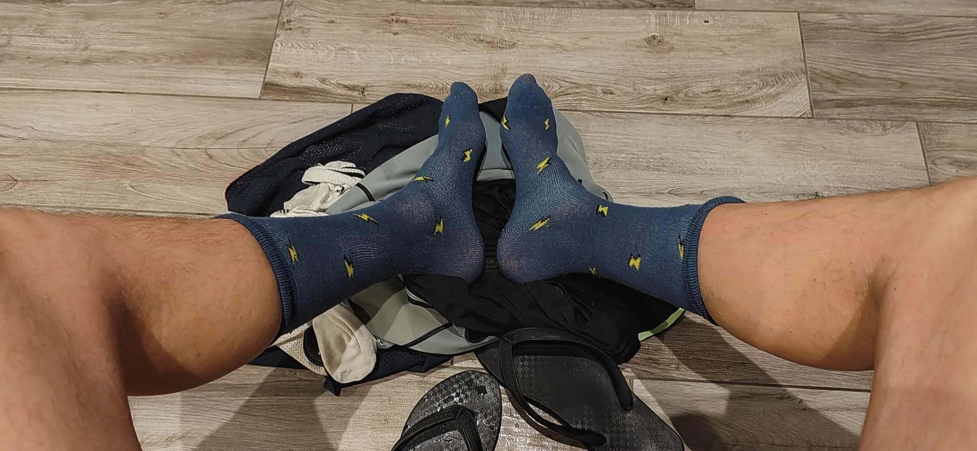 SIlentGiantFeet - Giant feet in blue medium socks posted by One-Programmer7864