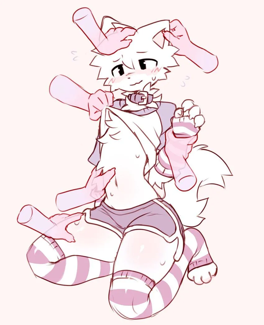 Silly cat received petting (art by sufness) posted by courier5995