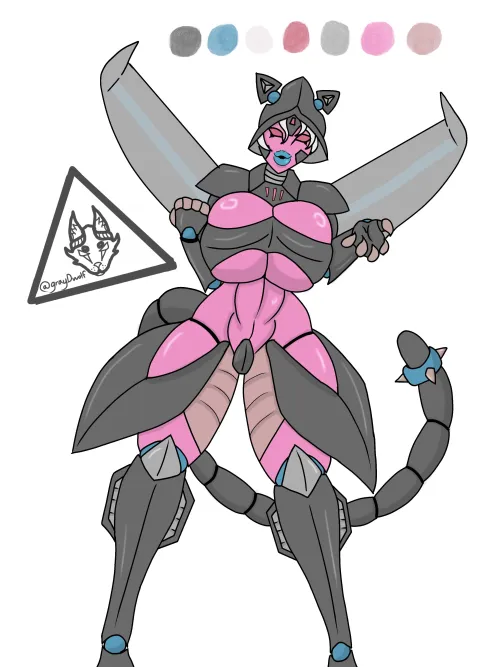 Simple ref [F] (OC) (grayDwolf69) by FenrirDireWolf