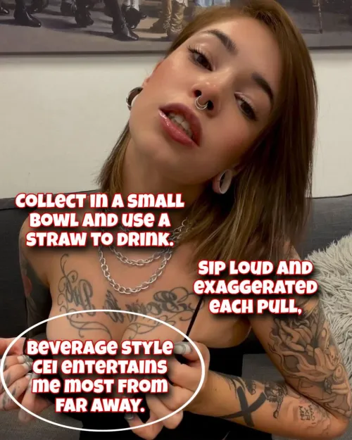 Sip your load through a straw like it's my favorite drink by cuteMerry