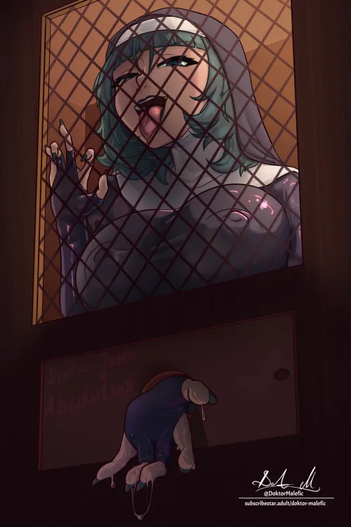 Sister Jane Doe is authorized to absolve any venial sins. Rely on her compassionate and caring touch~ (doktor malefic) by Hornymancer88