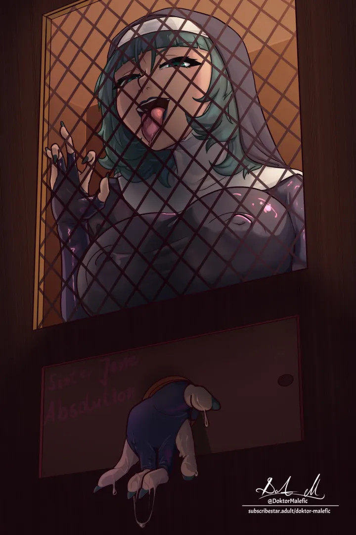 Sister Jane Doe is authorized to absolve any venial sins. Rely on her compassionate and caring touch~ (doktor malefic) posted by Hornymancer88