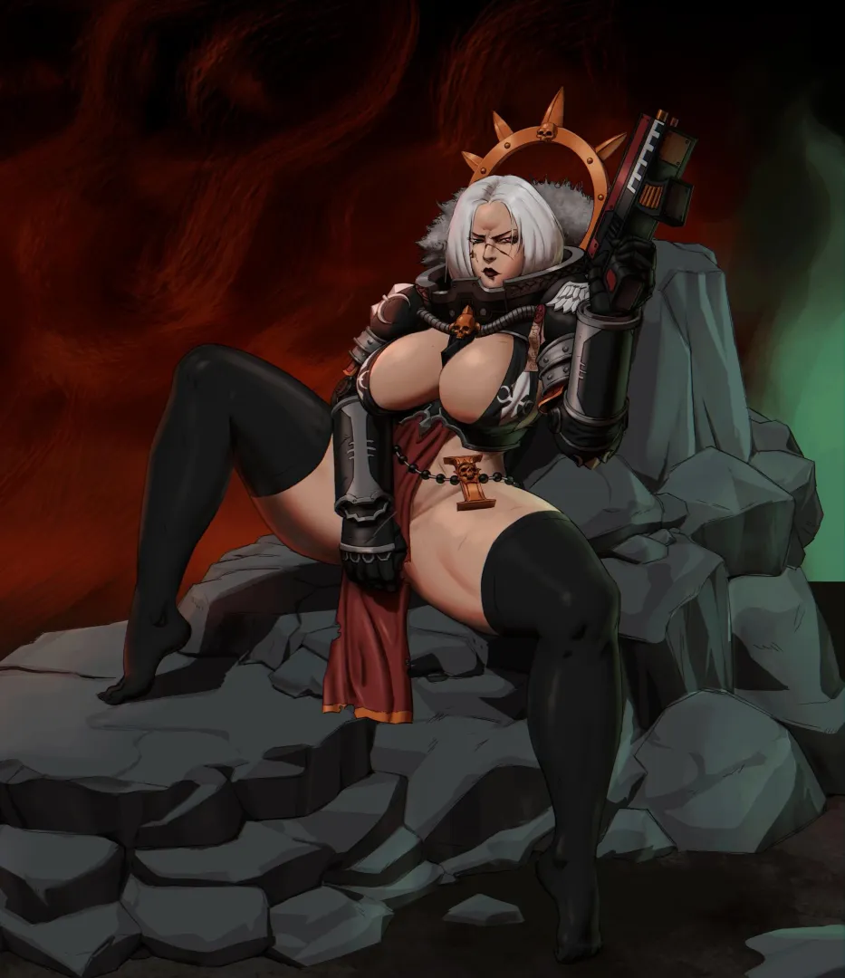 SIster of Battle, Art by me posted by Darkigii