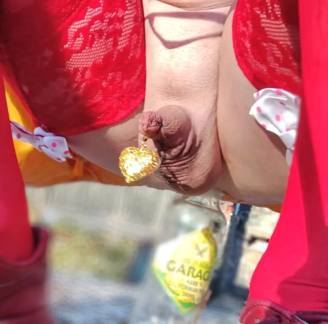 Sitting on a bottle with my limp clitty tied, am I good sissy? posted by mashaanya