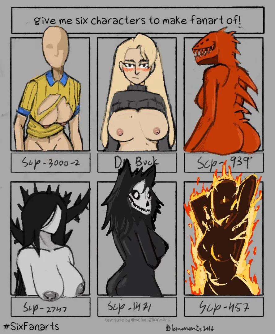 Six characters fanart (part 1) posted by mrcluckity33