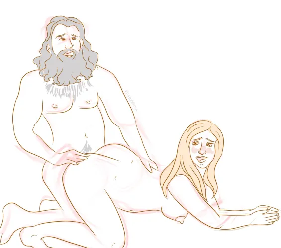 Sketch of Robert x Catelyn by rainsoup12