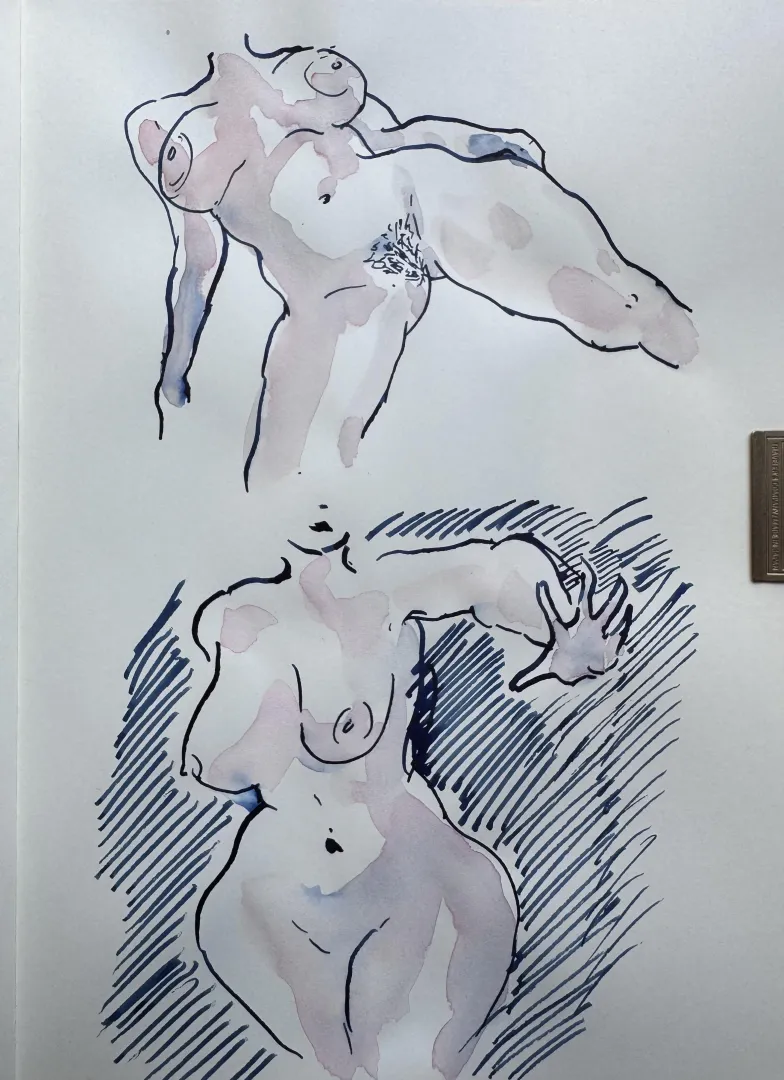 Sketches, watercolor by me posted by mfshinji