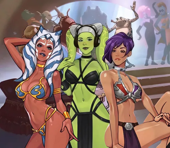 Slave Ahsoka, Hera & Sabine (Art by MinkoDraws) by Captain_DC_26