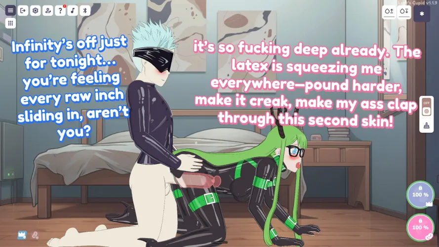 Sliding My Dick Through Her Shiny Black Latex Suit Feels So Good by dinotonte