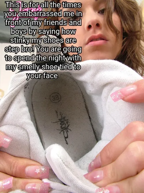 Smelly shoes femdom caption [femdom] [stinky shoes] by Moist_Supermarket_32