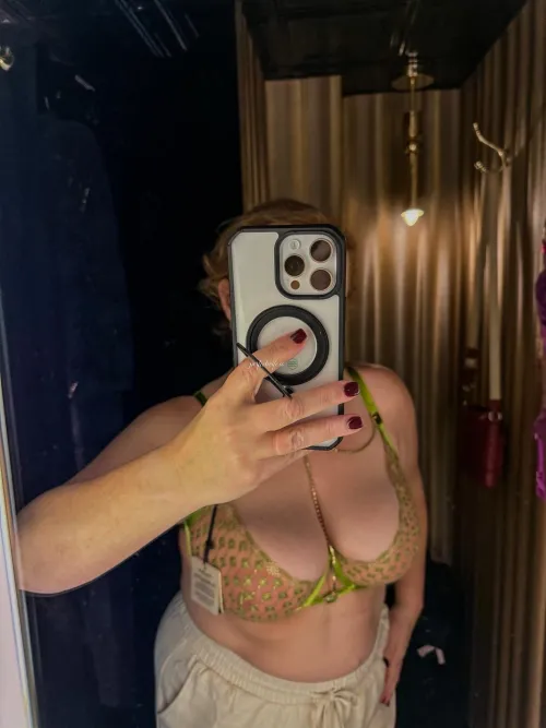 Sneaking pics from the dressing room of the Honey B store in Covent Garden by BustyRedhead34E