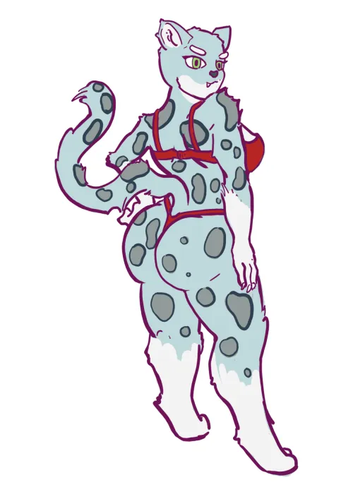 Snow leopard - drawn by me [F] (reptilian_boxer) by Reptilian_Boxer