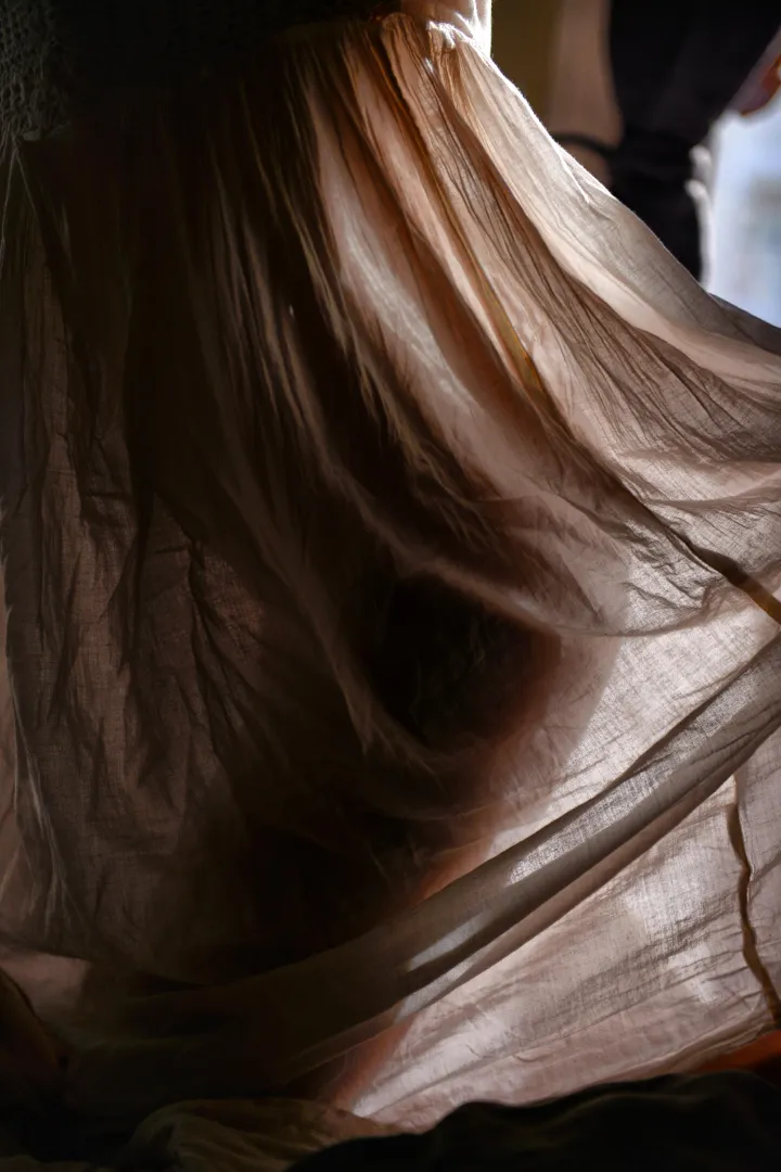 soft light and soft cotton night dress work in a lovely harmony, never mind my neighbor cleaning his window across the street, i was just warming my winter skin posted by MalinaWhispers