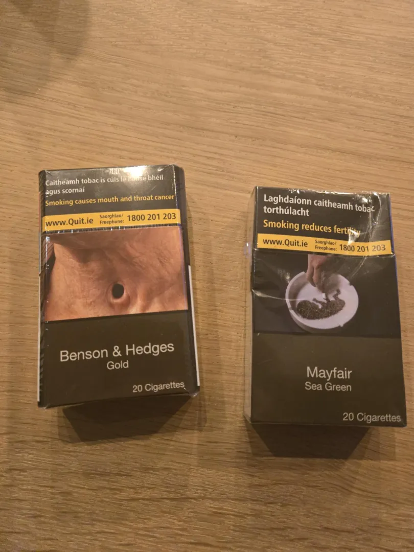 Some UK smokes in Ireland. Not wild about this packaging posted by StoopSign