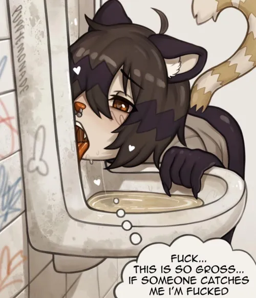 Sometimes I dream that I could just go to a dirty public urinal and lick it clean and drink from it until it’s all empty I bet the smell would be hot ‍ by Inspill