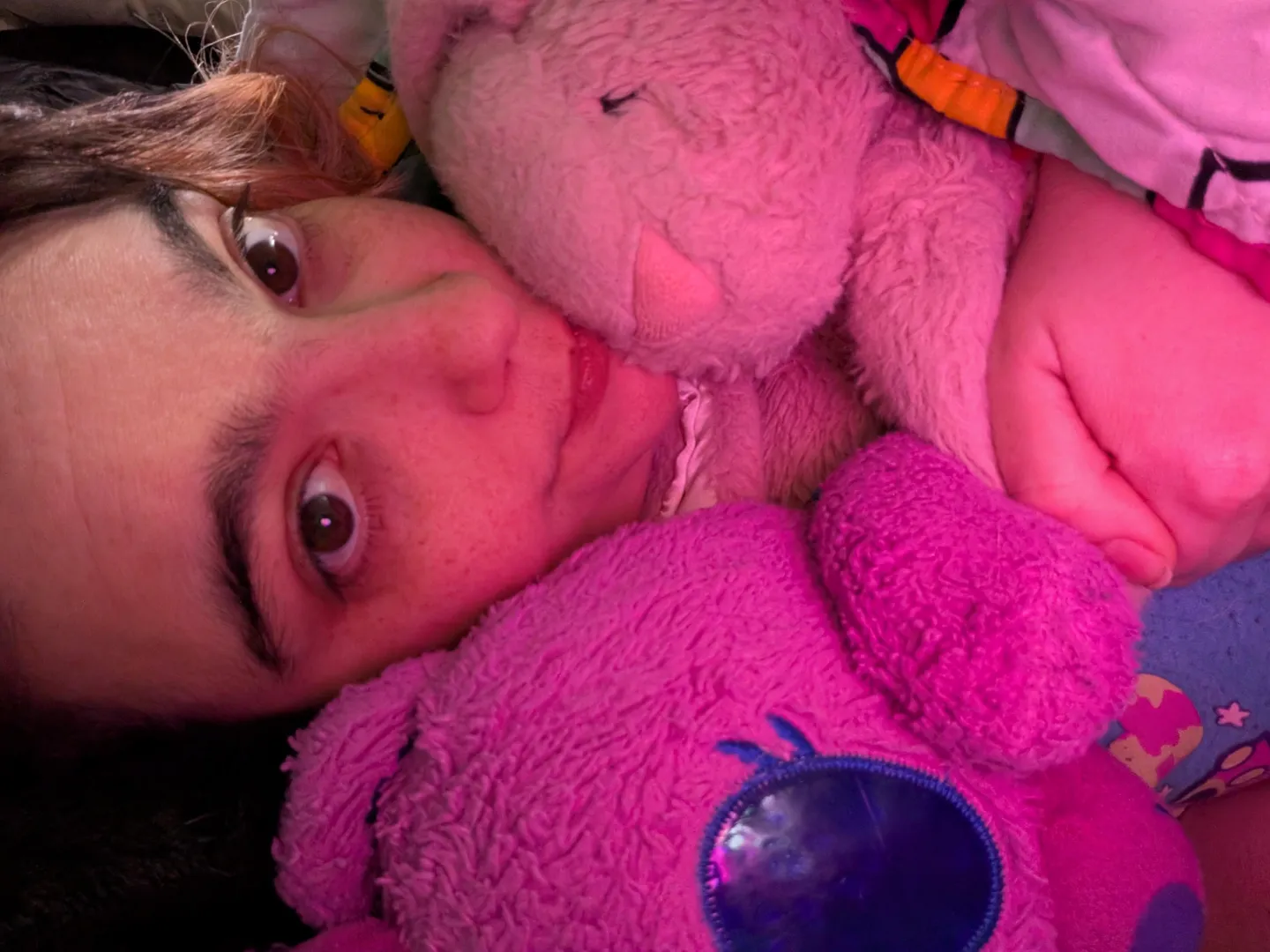 Sometimes it's a 2 stuffy snuggle night posted by polyamprincess93