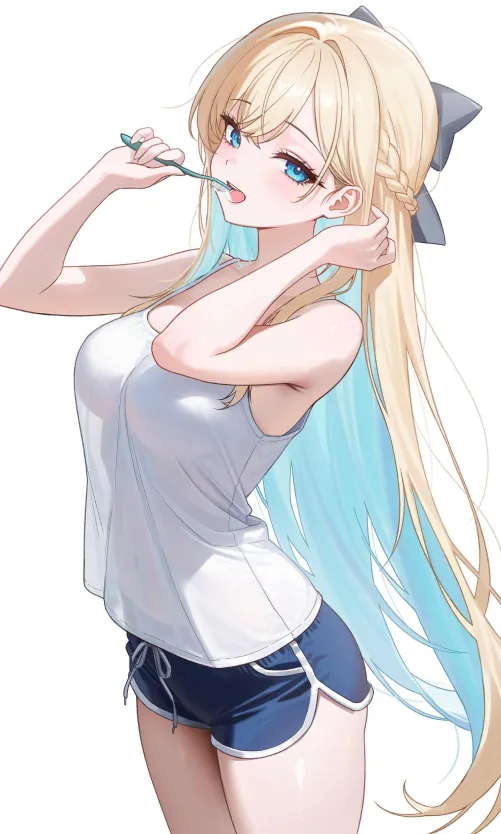 Sonya Brushing Her Teeth (Mumu Muw) [SChan's Original] by xdragon2k